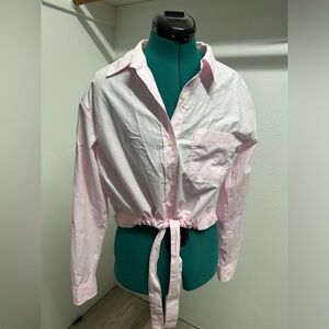 Pink button down S